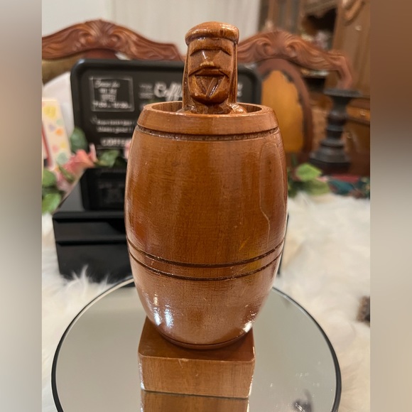 Handmade Wooden Man in a Barrel - Picture 3 of 10